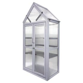 Mini Greenhouse Kit - Outdoor Small Green House, Wood, Plant Stand For Indoor Garden & Patio Balcony