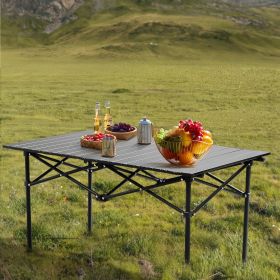 Black Camping Roll Table Carbon Steel Straight Pipe 100kg