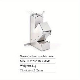 Portable Rocket Stove For Camping And Travel,Compact Foldable Design With Instant Setup,Lightweight Outdoor Heater, Fast Heating And Durable Construct