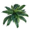 2 Pcs Artificial Boston Ferns Plastic Fern 30 Branches Indoor Outdoor Decor