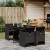 Garden Dining Set Black