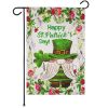 Garden Flag Happy St. Patrick's Day Leprechaun Gnome 12x18 inch Blockout Fabric Double Sided