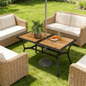 Rectangular dining table, terrace table, garden table, brown (table only)