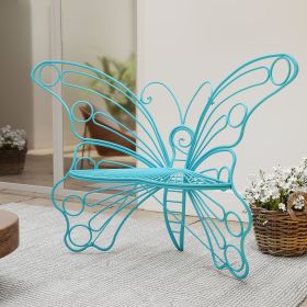 50" Sturdy Iron Butterfly Bench for Outdoor Spaces – Porch, Lawn, Garden & Yard Seating