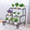 3 Tier Outdoor Metal Garden Planter Holder Shelf