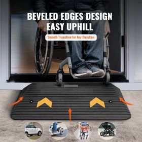 4" Rise Threshold Ramp, High Load Capacity Ramp for Doorways, Non-Slip Surface for Wheelchairs, Scooters, and Cars, Durable Ramp Solution