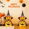 3FT Set of 2 Halloween Collapsible Pumpkin Decorations,176 LED Pumpkin Pop Up Jack-o-Lantern for Indoor Outdoor Yard Holiday Decor
