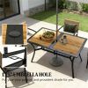 Rectangular dining table, terrace table, garden table, brown (table only)