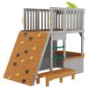 Kids Playhouse Outdoor,Wooden Play House Play set for Kids– Large, Sturdy, Realistic Design with lookout post