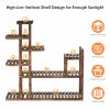 7-Tier Flower Wood Stand Plant Display Rack Storage Shelf