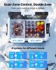 Car Refrigerator, DC 12/24V AC100-240V Compressor Electric Cooler, -4Â°F to 68Â°F Truck Refrigerator with APP Control, Wheels & Dual Zone