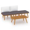 Garden Lounge Set Dark grey Solid acacia wood Medium Modular