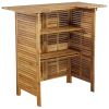 Bar Table Warm Brown Solid Acacia Wood 43.3x19.7x41.3 in