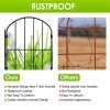 10Pcs Decorative Garden Fence Rustproof Iron Wire Arched Fence Animal Barrier Border 12.59in Width 23.93in Length For Yard Landscape Patio Outdoor Dec