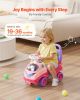 Ride On Toddler Push Car, Push Car for Toddler 19 to 36 Months, Kids Ride On Toy with Horn & Music, 48.5 lbs Load Capacity, Under-seat Storage