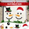 1 Set, Magnet Sticker, Merry Christmas Decorative Garage Door Decorative Snowman Magnet Sticker, Refrigerator Snowman Face Garage Sticker Set