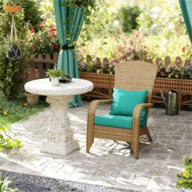 Terrace chair, backrest chair, garden chair, sky blue
