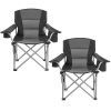 Oversized Camping Chairs, 450 lbs Heavy Duty Support, Portable Folding Camp Chairs with Padded Backrest & Armrests, Cup Holder & Side Pocket