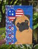 Apricot Pug USA American Garden Flag Mailbox Flag Decorative Yard Flag Banner Outside Patio Artwork Yard Flower Beds, Garden Size, Multicolor