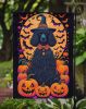 Black Standard Poodle Witchy Halloween Garden Flag Mailbox Flag Decorative Yard Flag Banner Outside Patio Artwork Yard Flower Beds, Garden Size