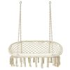 2 Person Hanging Hammock Chair with Cushion Macrame Swing