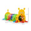 Qaba Kids Caterpillar Tunnel Playset, Indoor/Outdoor Crawl Equipment, 6 Sections | for Daycare, Preschool, Playground | Ages 3-6