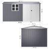 Outdoor Storage Shed 8X12FT Outdoor Storage Shed with Windows,with Sloped Roof & Double Lockable Door,Storage Shed Large with 6 Vents