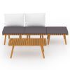 Garden Lounge Set Dark grey Solid acacia wood Medium Modular