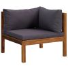 Wooden Lounge Set Dark grey