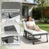Folding lounge chair, courtyard chair, outdoor chair, gray, (Chair only)