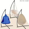 Heavy Duty Hammock Chair Stand C Shaped Solid Steel Hanging Chair Frame with Spring Hook and Buckle Indoor Outdoor Patio Deck Treehouse Porch Lounger