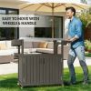 Outdoor bar cart, storage cabinet, shelf, kitchen island, gray