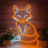 Fox Neon Sign for Wall DÃ©cor Fox Sign Dimmable LED Light Decor