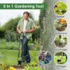 Ergonomic Long Handle Bulb Planter, 5-in-1 Multifunctional Garden Planting Tool for Effortless No-Bend Digging
