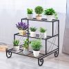3 Tier Outdoor Metal Garden Planter Holder Shelf