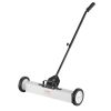 50Lbs Rolling Magnetic Sweeper with Wheels, Push-Type Magnetic Pick Up Sweeper, 24-inch Large Magnet Pickup Lawn Sweeper with Telescoping Handle
