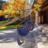 Oxford Cloth Hardwood With Cup Holder Wooden Stick Perforated 100kg Seaside Courtyard Oxford Cloth Hanging Chair Blue RT