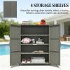 Outdoor storage cabinet, storage platform, dark gray