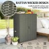 Outdoor storage cabinet, storage platform, dark gray