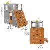 Kids Playhouse Outdoor,Wooden Play House Play set for Kids– Large, Sturdy, Realistic Design with lookout post