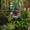 York Chocolate Cat By the Christmas Tree Garden Flag Mailbox Flag Decorative Yard Flag Banner Outside Patio Artwork Yard Flower Beds, Garden Size