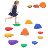 11 PCs Stepping Stones Kids with Non-slip Rubber, Stackable Balance River Stones for Obstacle Course Sensory Play, Outdoor Indoor for 3-8 Years Old