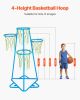 Kids Basketball Hoop, 4-Hoop Child Basketball Hoops, Portable Basketball Stand with Adjustable Heights and 3 Balls