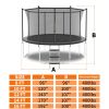 8FT Trampoline with Safety Enclosure Net, Outdoor Trampoline with Heavy Duty Jumping Mat and Spring Cover Padding for Kids and Adults