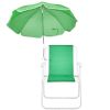 Folding Beach Chair with Umbrella for Adults, Lightweight Porable Camping Chair with 265lbs Capacity for Travel Picnic Concert & Outdoor Activities
