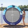 8FT Inflatable Water Hammock Floating Ring, Inflatable Floating Dock Platform for for Lakes, Pools, Oceans, Blue