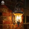 Vintage Outdoor Wall Lantern, Weatherproof Exterior Sconce Light with Clear Glass Shade, Waterproof Wall Mount Light Fixture for Patio, Porch