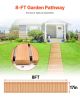 8 ft L x 17 in W Straight Wooden Garden Pathway Roll Out Garden Walkway