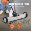 50Lbs Rolling Magnetic Sweeper with Wheels, Push-Type Magnetic Pick Up Sweeper, 24-inch Large Magnet Pickup Lawn Sweeper with Telescoping Handle