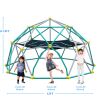 12ft Geometric Dome Climber Play Center, Kids Climbing Dome Tower with Hammock, Rust & UV Resistant Steel Supporting 1000 LBS